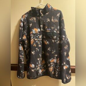 Patagonia Synchilla Snap-T Fleece Pullover | Floral Patterned | Women’s XL